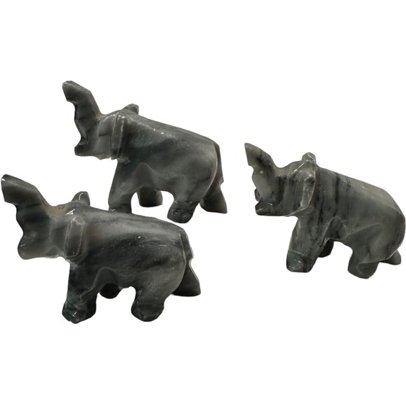 LOT Of 6 Handmade Collectible Elephant Figurines Realistic Safari Animal Decor - Picture 14 of 16